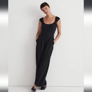 NWT Madewell Grace Cap-Sleeve Crop Wide-Leg Jumpsuit/Size 00